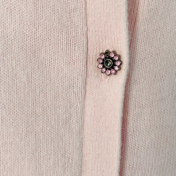 Angora Blend Perfect Fit Cardigan with Multicolor Rhinestone Buttons (size S) - Picture 12 of 12